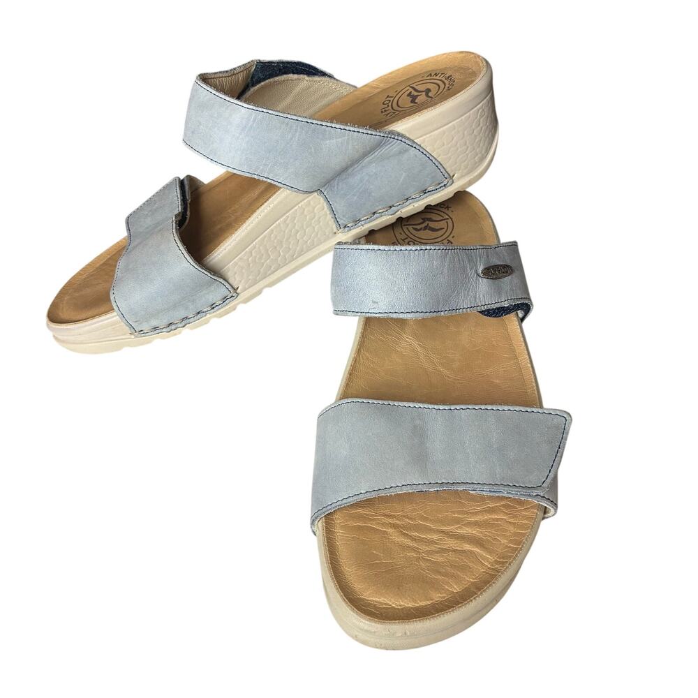 Fly Flot Double Strap Slide Wedge Sandals Women’s EU 40/US 9 Comfort Anatomic
